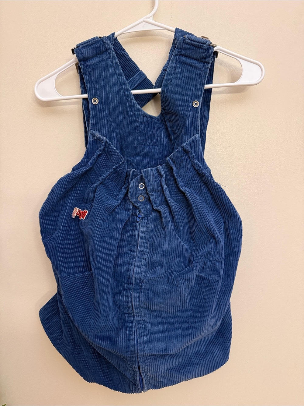 Vintage Snugli Backpack Blue Corduroy USA Cotton Blend Hand Made
